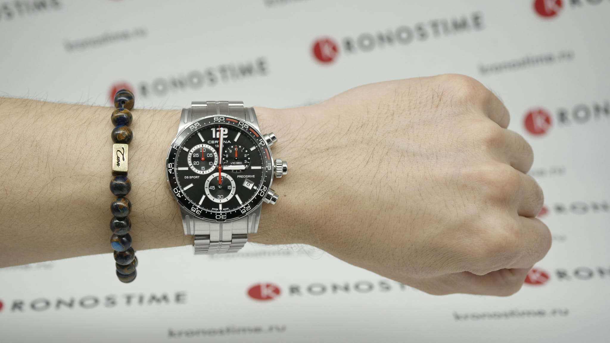 Certina Certina DS Sport Chronograph 1/10 sec C027.417.11.057.02 , наручные мужские часы фото под углом